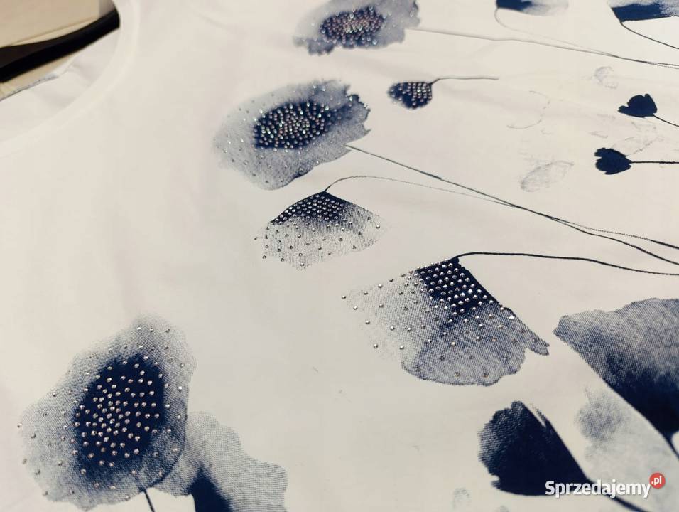 Luksusowa bluzka damska Cekiny koronki kamienie Bluzki i koszule Pątnów