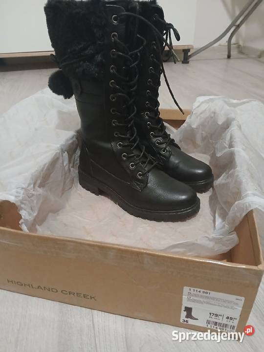 Kozaki damskie skóra ekologiczna Trzcianka