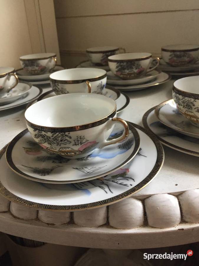 Filiżanki japońskiej firmy Kutani Ryki