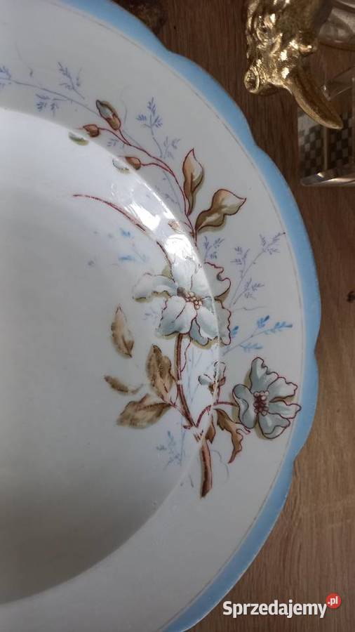 Porcelana Kuzniecow carska Rosja talerze 3 śląskie Tychy