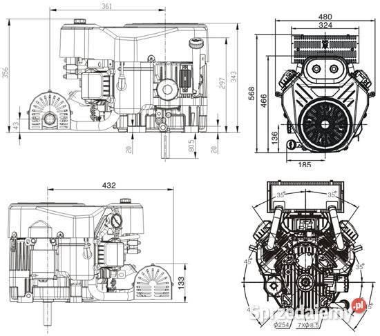 SILNIK LONCIN LC2P80F DO TRAKTORKA SPALINOWY
