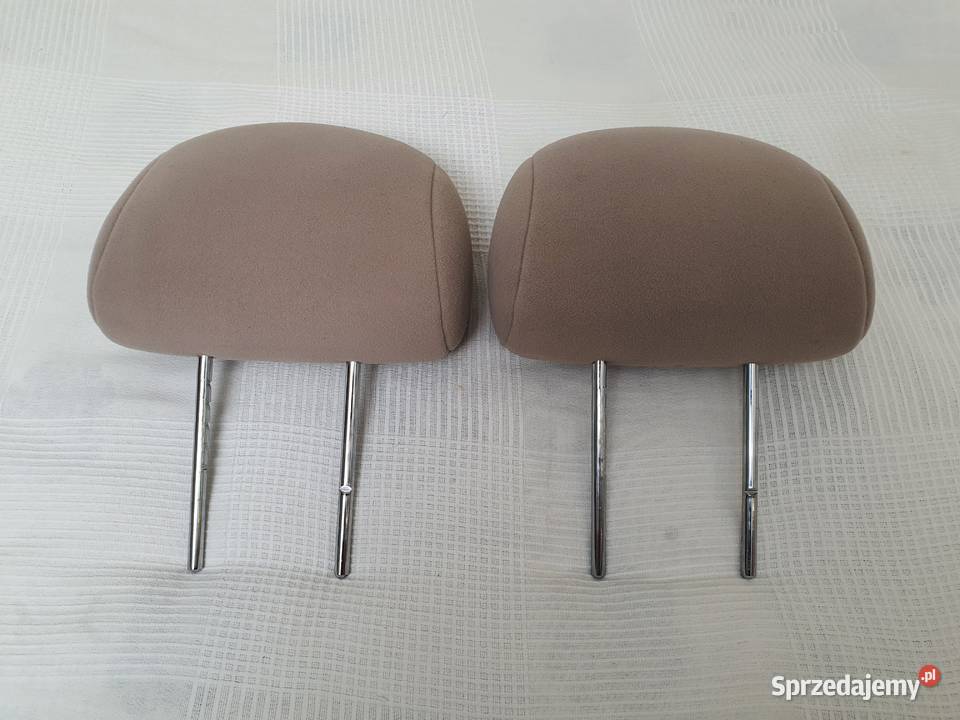 ZAGŁÓWKI PRZÓD ZESTAW HEADRESTS SET FRONT BEIGE osobowe Poznań