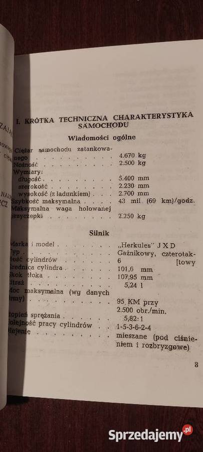 Instrukcja obsługi samochodu ciężarowego Stalowa Wola