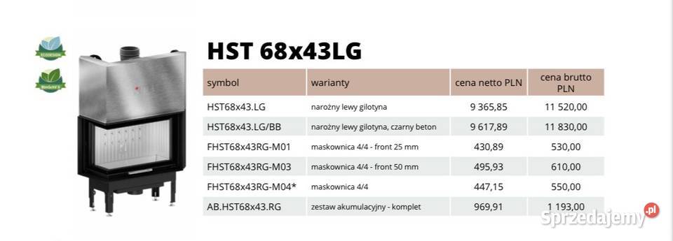HITZE Wkład kominkowy HST 6843LG wielkopolskie Kępno