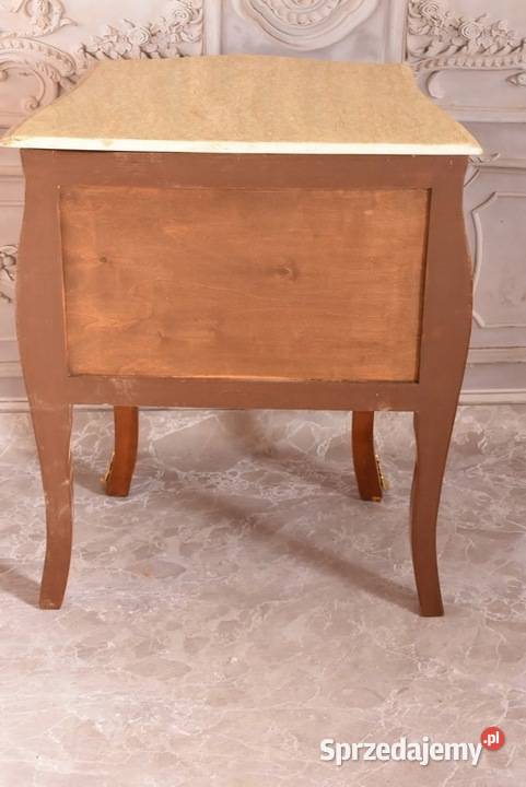 Piękna Drewniana Brzuchata Komoda Blat Marmur Kraków