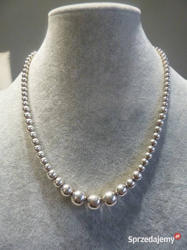 naszyjnik kulki srebro Radom