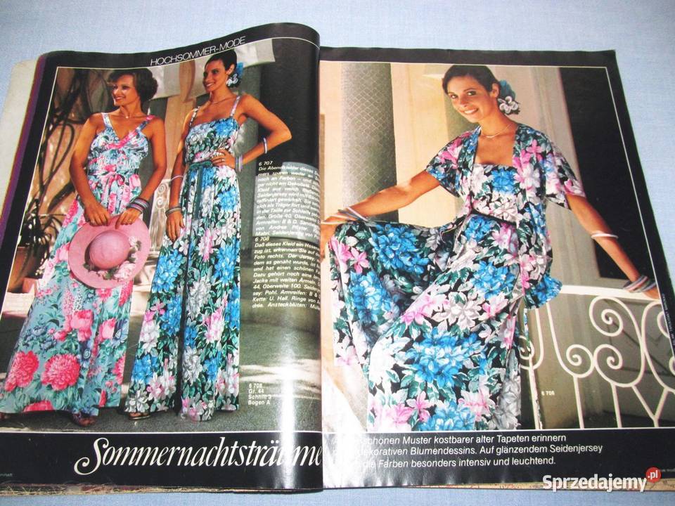 6 x Neue Mode 1974 1977 198183 Vintage moda Czasopisma Skępe