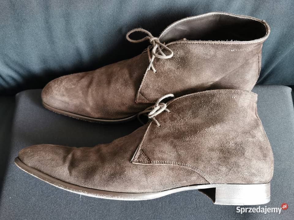 Półbuty Cuoio Genuino Skóra Naturalna Zamsz 44 Łódź