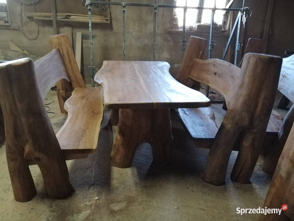meble ogrodowe dęb jesion 300 x 100 stół z drewno Przysucha