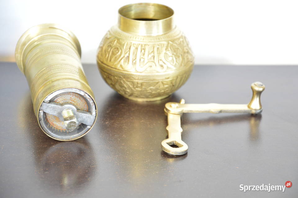 mosiężny ręczny MŁYNEK do kawy stary Jastrzębie-Zdrój