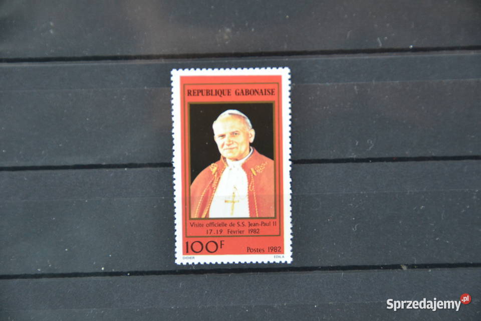 Znaczki Papież Jan Paweł II Gabon II Ks Chr 25 Sobótka