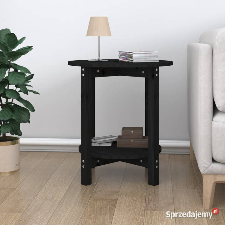 Stolik kawowy czarny 55x60 lite drewno sosnowe mazowieckie Warszawa