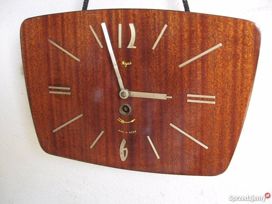 Nakręcany zegar Majak z lat 70 tych ZSRR Grodziczno