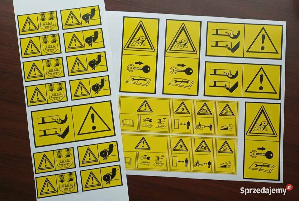 Naklejki na maszyny rolnicze budowlane samochody