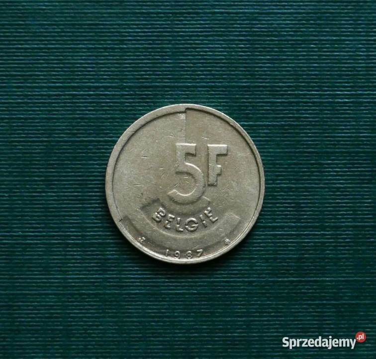 BELGIA 5 franków 1987r Napis holendersku BELGI Gliwice sprzedam