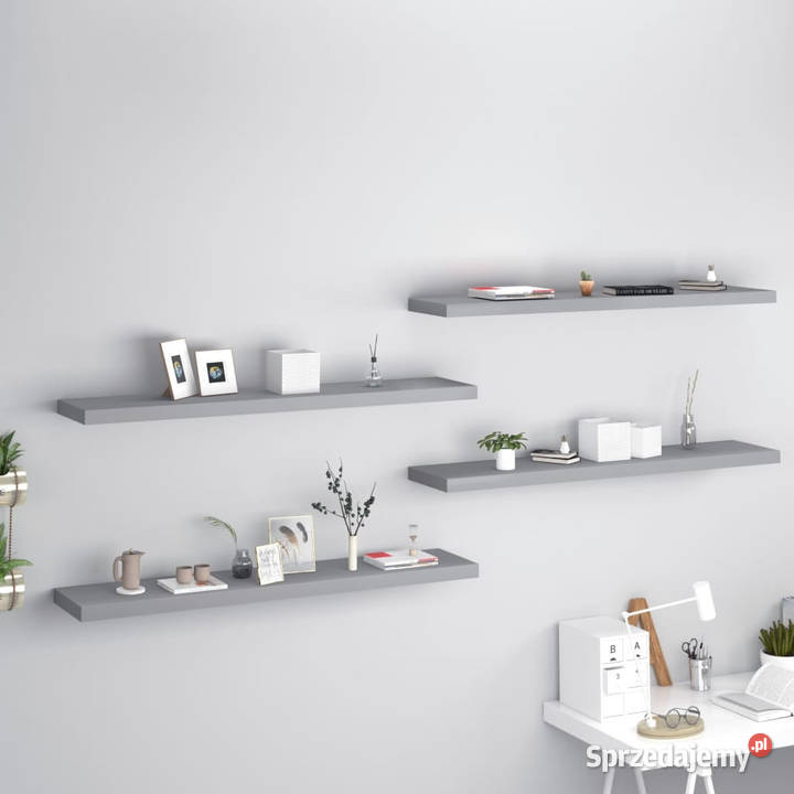 Półki ścienne 4 szare 120x235x38 MDF WM323864 Warszawa
