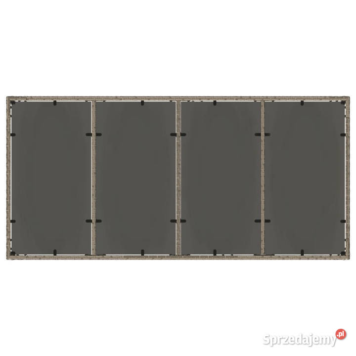 Stół ogrodowy ze szklanym blatem szary 190x90x75 Warszawa