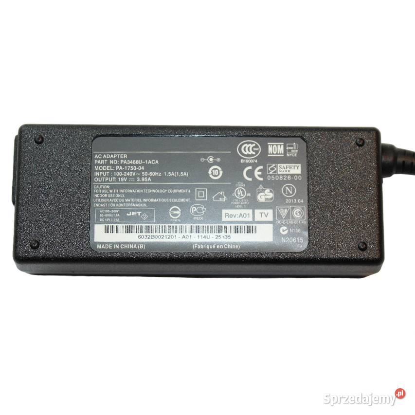 Nowy zasilacz Ładowarka DC 19V 395A 5525 75W Kobyla Góra sprzedam