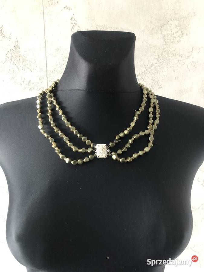 Zielone korale koraliki łańcuszek wisiorek Naszyjniki