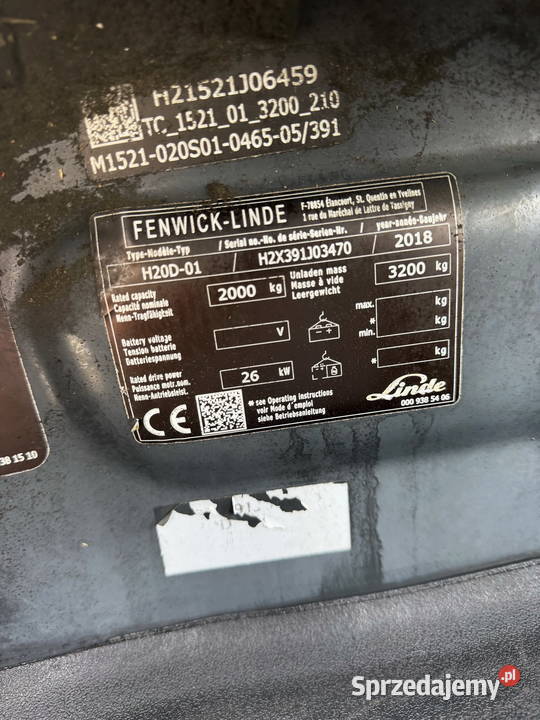 wózek widłowy LINDE H20D diesel 2018r 4sekcje Linde łódzkie Działoszyn