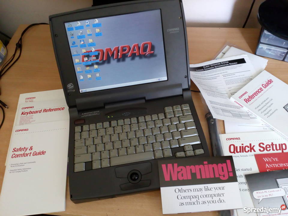 Historyczny laptop Compaq Armada 1130T Windows 95 Lublin