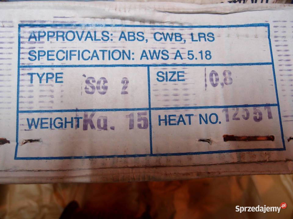 drut spawalniczy MIG SG2 08mm 12mm 16mm szpule Pozostałe Łódź