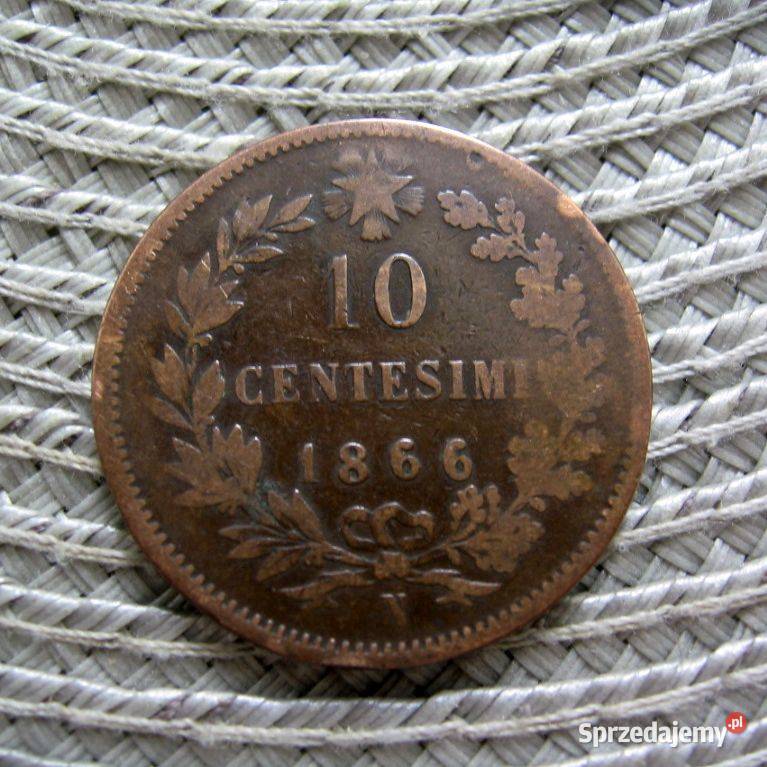 Włochy 10 Centesimi 1866r N