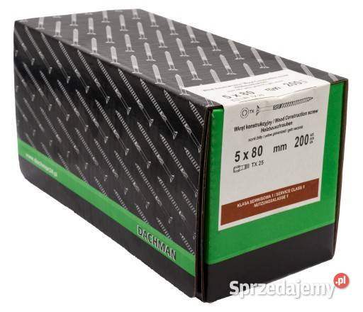 Wkręty ciesielskie stożkowe 5x80 Sieradz sprzedam