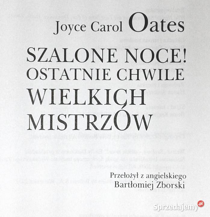 Szalone noce Ostatnie chwile wielkich mistrzów Chełm