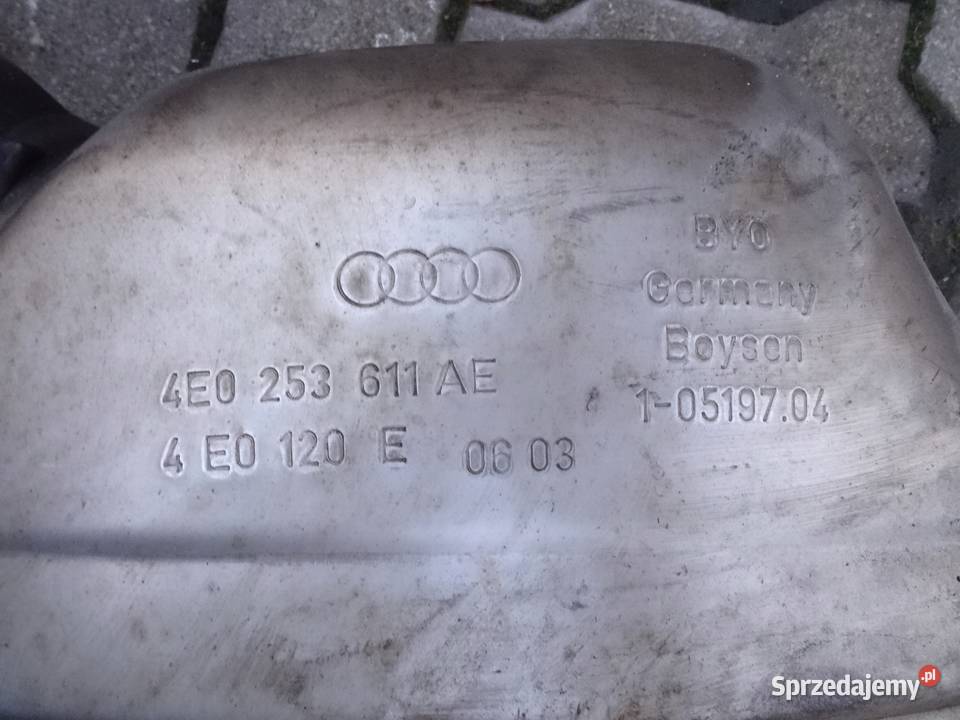 AUDI A8 D3 TLUMIK KONCOWY WYDECH 4E0253612M Części samochodowe wielkopolskie Przemęt