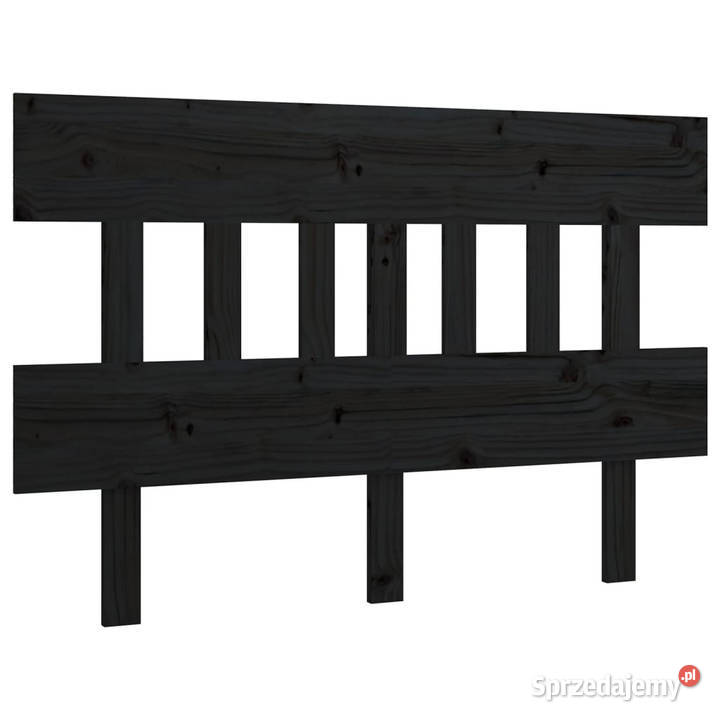 Wezgłowie łóżka czarne 2035x3x81 lite drewno sprzedam