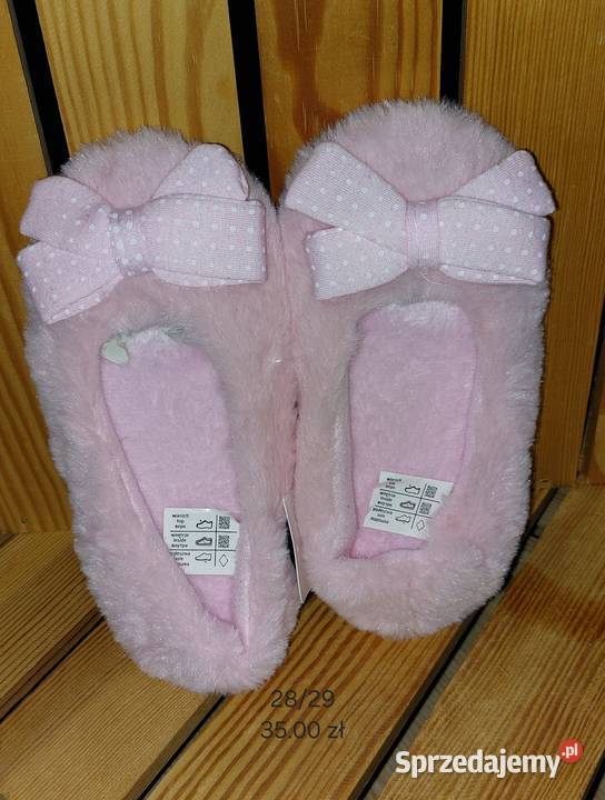 Kapcie baletki cieplutkie rozmiar 2829 Domowe Wadowice sprzedam