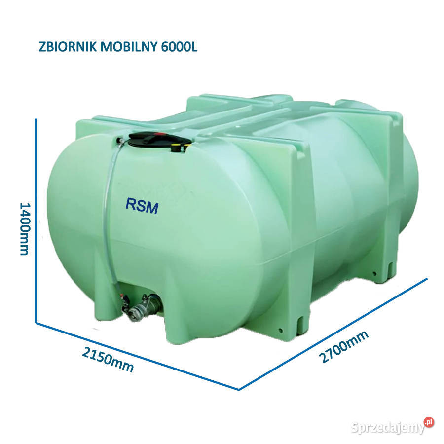 ZBIORNIK NA RSM 6000L DO TRANSPORTU RSM Wrocław