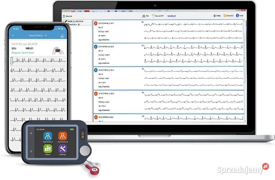 Przenośne Mobilne EKG Aparat Monitor Pulsebit Sprzęt medyczny Myszków