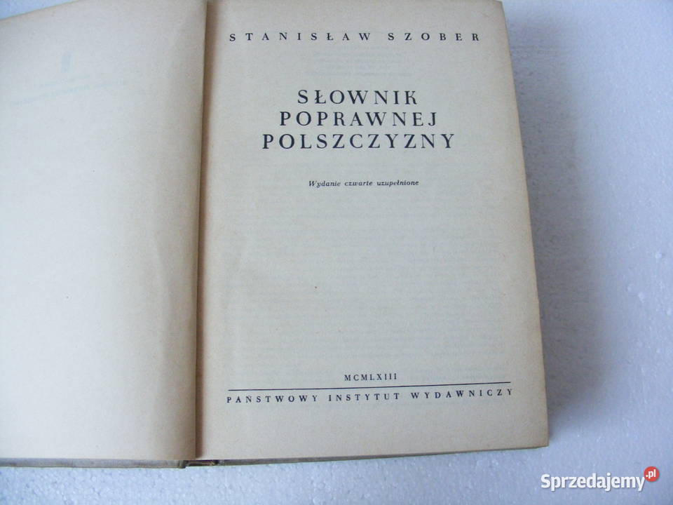 Słownik poprawnej polszczyzny Słownik wyrazów Rok wydania 1963 Książki naukowe i popularnonaukowe