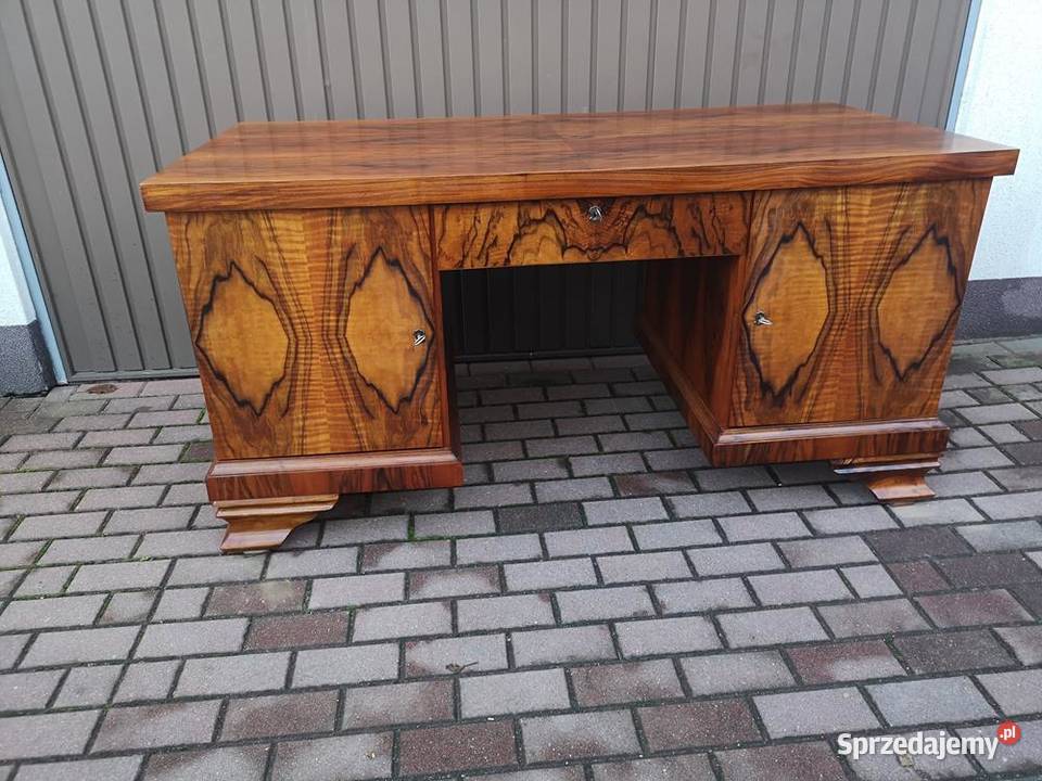 Biurko ARTDECO Orzech Zgrabne Stare Antyk wielkopolskie Swarzędz sprzedam
