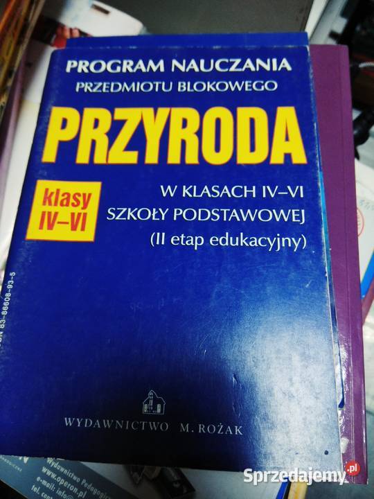 Program nauczania przyrody szkoła podstawowa sprzedam