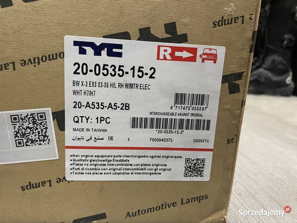 Lampy e83 BMW X3 200309 200808 świętokrzyskie Czarnca