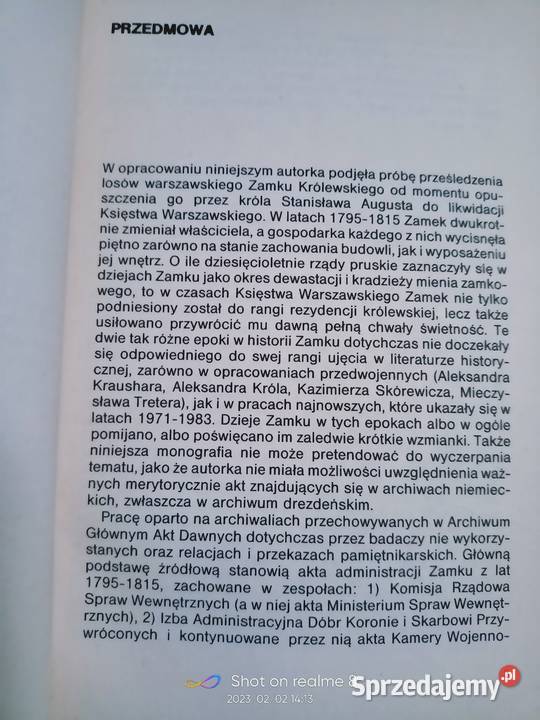Zamek w latach okupacji pruskiej i księstwa mazowieckie Warszawa