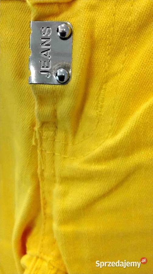 Spodnie Dzwony Jeans Damskie J DENIM Jeans S żółty/złoty Nowa Sól sprzedam