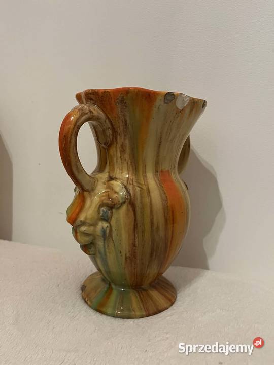 Ceramiczny wazon vintage z dwoma uchwytami Stegna
