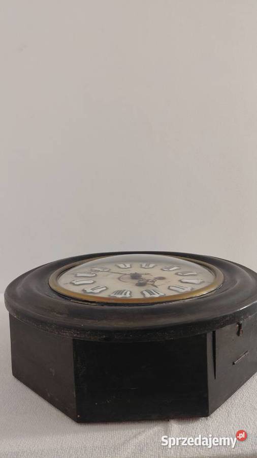 Zegar ścienny Francja przełom XIXXXw Antyki, Sztuka, Kolekcje Krzykawa