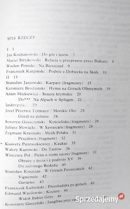 L Strofy o górach Antologia Kolbuszewski Warszawa