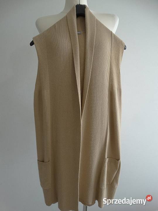 Kamizelka Wełniana z Angorą Camelowa Sweter podlaskie Łomża