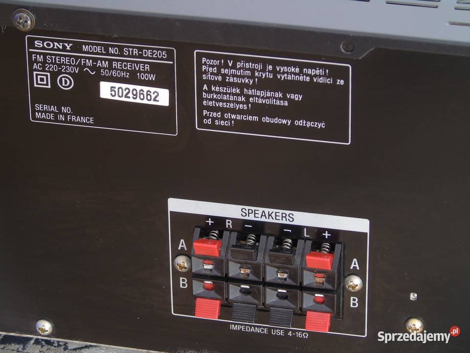 Amplituner Sony STRDE205 RDS sprawny WYSYŁKA Amplitunery Jasło sprzedam