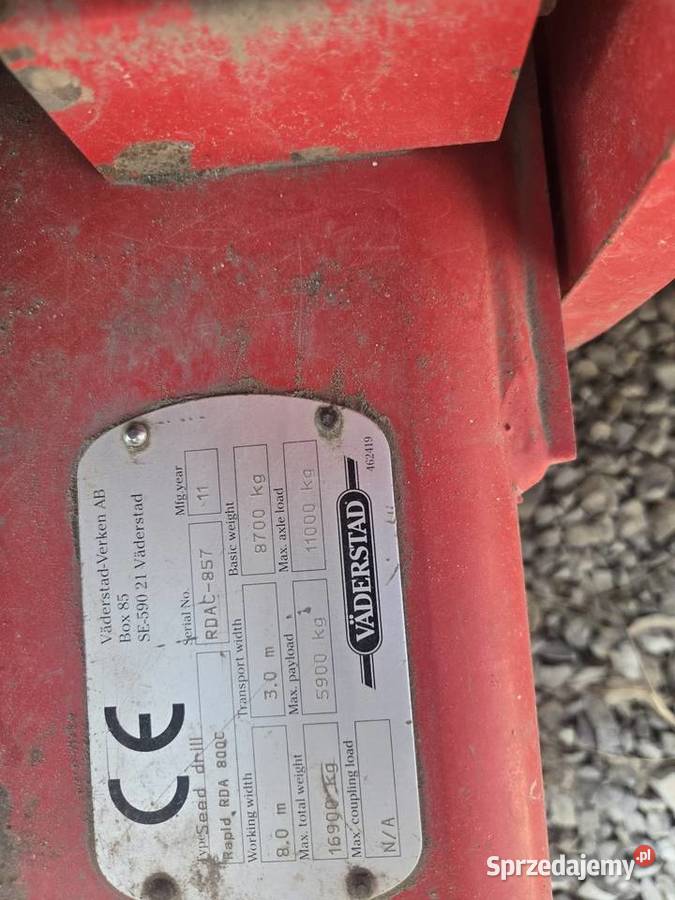 Siewnik Vaderstad RDA 800C Grodków
