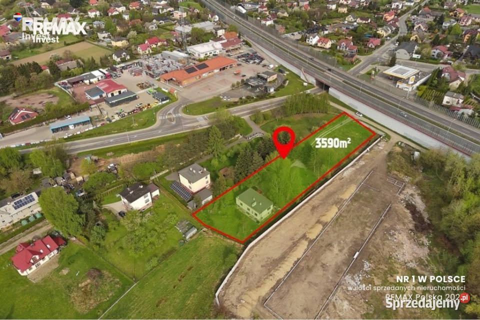 Działka usługowa 3590m2 centrum Bielsko-Biała