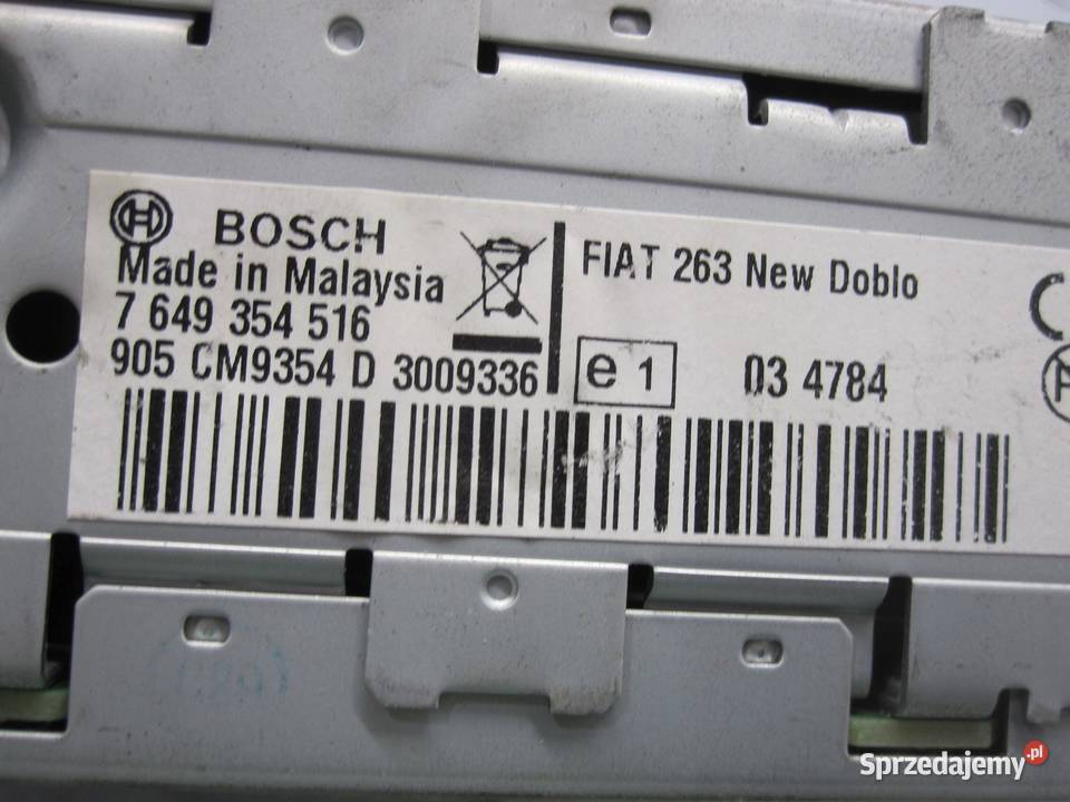 OPEL COMBO D 16r Radio CD 7649354516 sprzedam