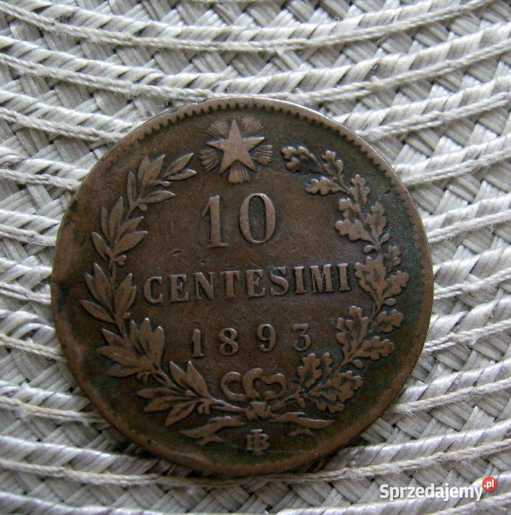 Włochy 10 Centesimi 1893r BI Kalisz