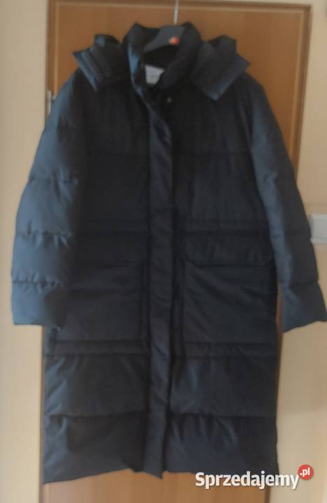 Czarny zimowy płaszcz rozmiar M Ostróda